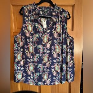 TALBOT’S paisley summer top NWT
